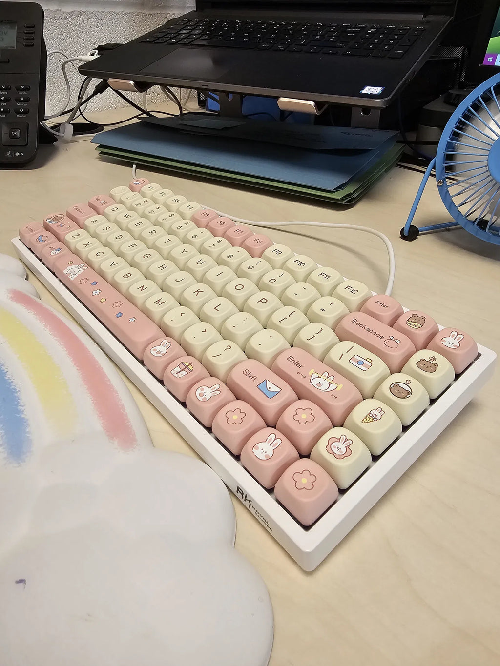 EPOMAKER Cream Bunny Keycaps Set