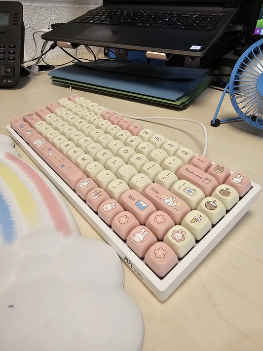 EPOMAKER Cream Bunny Keycaps Set