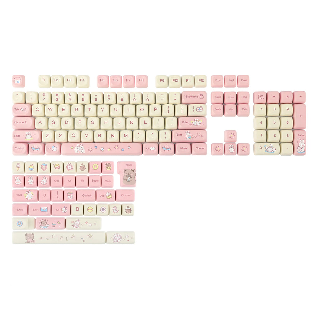141 Keys MOA Profile Dye Sublimation PBT Full Keycaps Set